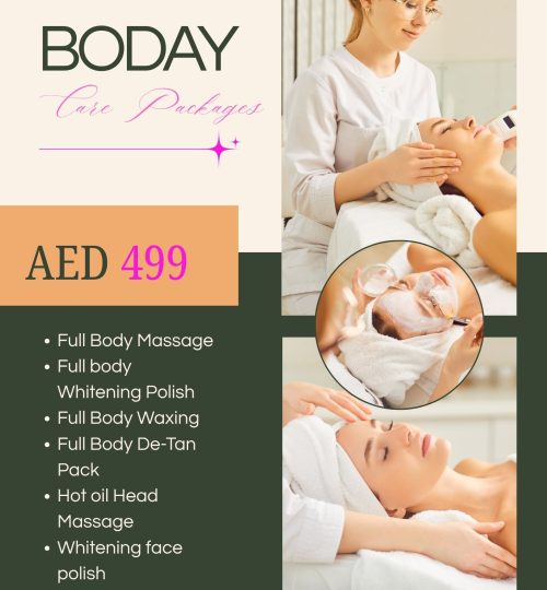 Peach and Green Modern Beauty Salon & Spa Poster